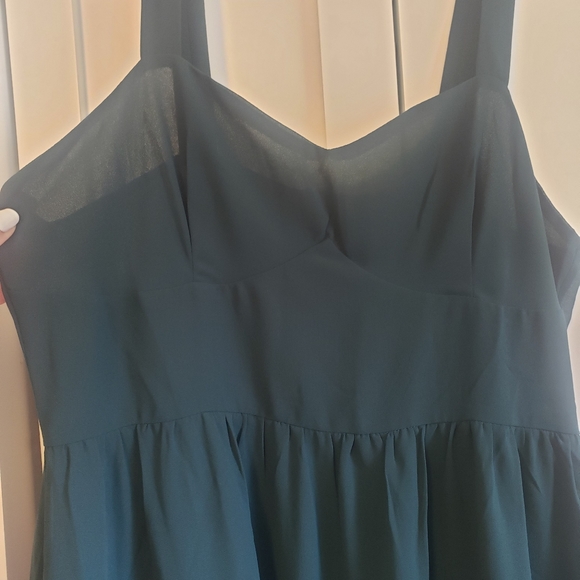 Leanna Zipper Fixed Straps Fitted Waisted A-Shape Dress - Picture 4 of 8